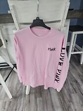 Victoria's Secret PINK  COTTON LONG SLEEVE CAMPUS T-SHIRT Large  New Without Tag