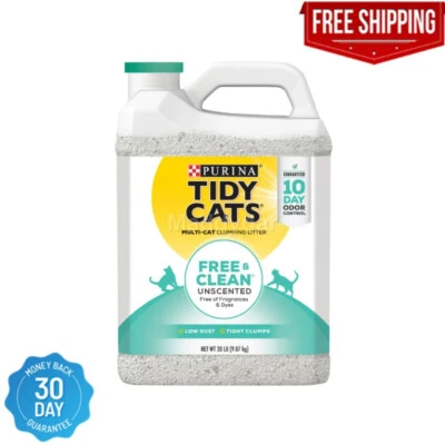 BRANDED Purina Tidy Cats Clumping Cat Litter Free Clean Unscented Multi Cat Litter 20 Lb