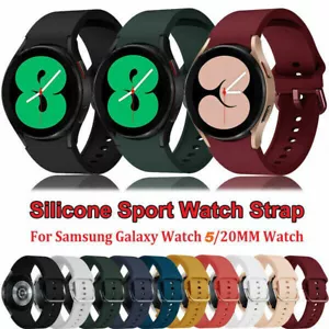 Sport Silicone Strap For Samsung Galaxy Watch 4 5 6 7 40/44mm/43/47mm Watch Band - Picture 1 of 30