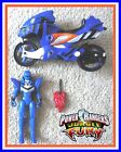 Power Rangers Jungle Fury _ Blue Jaguar Ranger with Strike Rider Motorcycle 