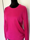 GAP 100% Cashmere Sweater Hot Pink Sweater Pullover Size M Women’s Crew neck