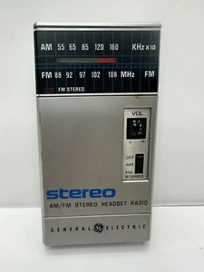 GE General Electric AM/FM Stereo Headset Radio Model: 7-1600A Vintage Parts Only - Picture 1 of 4