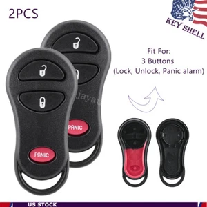 2 For Chrysler Jeep Dodge Ram Keyless Remote Car Entry Key Fob Shell Pad Case 3b - Picture 1 of 9