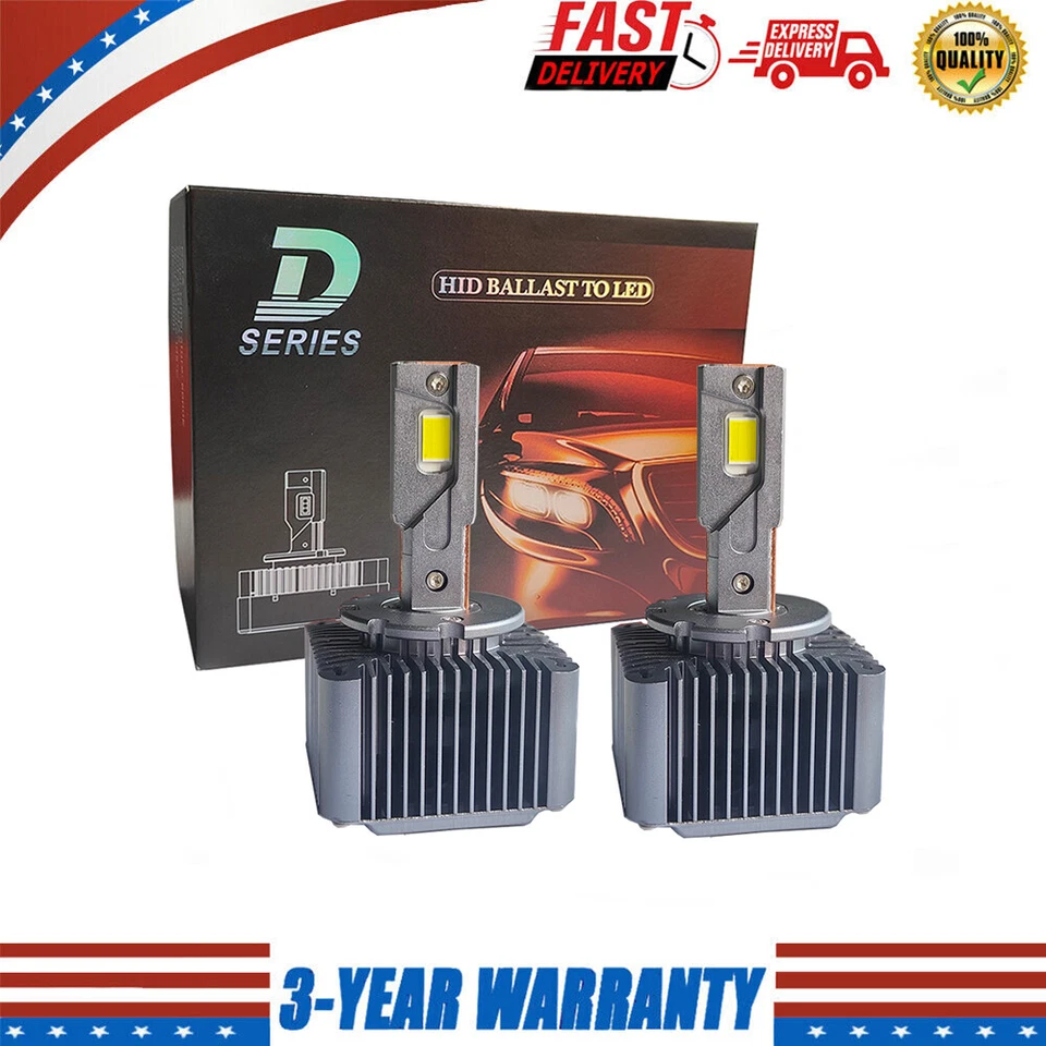 New LED Headlight Bulb D1S D1R High Low Beam HID Xenon Conversion Kit Foto 1 de 4