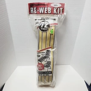 Wellington Lawn 2 Chair Re-Web Kit No. 20072 Yellow Gold White Black 72 Feet USA - Picture 1 of 9