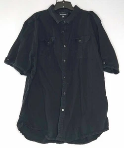 Ocean Current Mens Button-Up Shirt Short Sleeve Size XXL Black - Picture 1 of 6