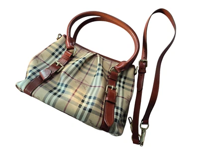 Authentic Burberry Haymarket Check Northfield Tote Shoulder Or Crossbody Bag - Image 1 of 4