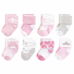 Hudson Baby Terry Cotton Socks, 8-Pack, Royal - Picture 1 of 1