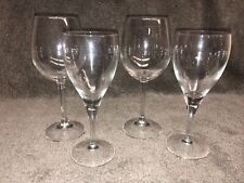 Bormioli Rocco Stemmed Wine Glasses Set of 4 (2)~ 7” Tall And (2) 8” Tall