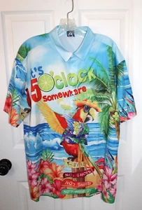 Camisa Hardaddy Abotonada~Hombre Med/M~It's Five O'Clock Somewhere~Margaritaville - Imagen 1 de 3