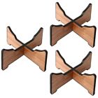  3 Pack Wood Ethereal Drum Stand Hand Pan Tongue Folding Stands