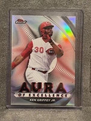 2022 Topps Finest Aura of Excellence Refractor Ken Griffey Jr. AE-KG HOF - Image 1 of 2