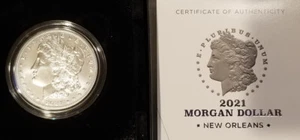 2021 O Morgan Dollar, Superb Gem BU w/Case/Box and Certificate - Picture 1 of 1