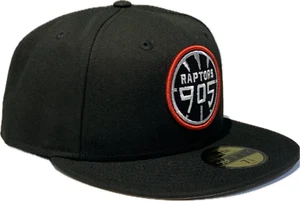 Men's Raptors 905 Official Logo Black Red New Era 59fifty Fitted Custom Hat Cap - Picture 1 of 5