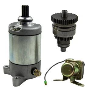 Starter Drive & Relay Solenoid for Polaris 335 400 450 500 ATV 3085521 3090188 - Picture 1 of 11