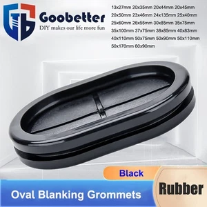 Oval Blanking Grommets Rubber Grommet Closed Gromet Blind Plugs Bungs Bung Black - Picture 1 of 24