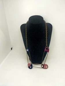 rare collier vintage sonia rykiel épingles à nourrice  - Foto 1 di 9