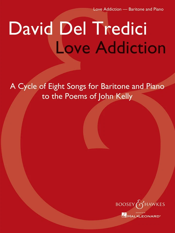 David Del Tredici Love Addiction for Baritone & Piano Vocal Sheet Music Book - Image 1 of 1