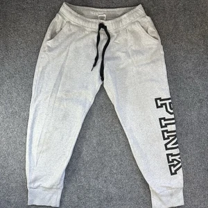 Victoria's Secret PINK Skinny Jogginghose grau Gr. Medium Kordelzug Plissee - Bild 1 von 7