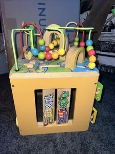 Children's Wooden Activity Cube - Activity Center for Kids B Toys - Zany Zoo - Picture 1 of 5