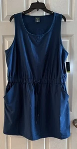 Tek Gear Activewear Kleid ärmellos Cinched Waist Taschen blau Größe XXL - Bild 1 von 4