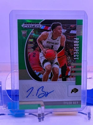 2020-21 Panini Prizm Draft Picks Green Prizm AUTO Tyler Bey - Image 1 of 2