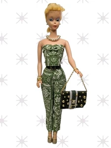 Number 4 Vintage 1960s Mattel Ponytail Barbie Doll Ooak Outfit With Accessories - Picture 1 of 24