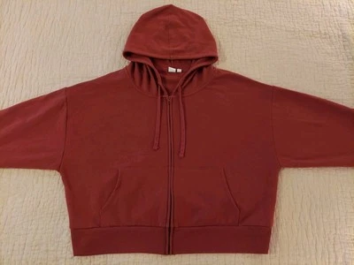 Gap Sudadera con Capucha Para Mujer Ancha XL Cremallera Completa Rojo Marrón Sudadera Chaqueta Foto 1 de 4