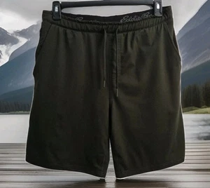 Eddie Bauer Mens Sz M Forest Green Pocket drawstring Lounge Shorts Athleisure EC - Picture 1 of 14