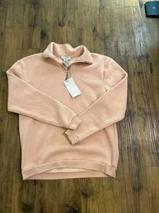 If It Were Me Pink zipper Neck Sweater Size Small - Picture 1 of 4