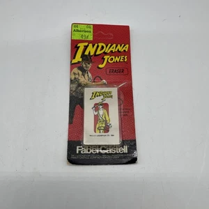 INDIANA JONES ERASER FABER CASTEL 1984 Unpunched *VERY RARE* *ONE OF A KIND* - Picture 1 of 6