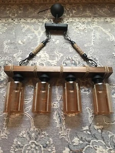 4 Light Industrial Farmhouse Ceiling Light Kitchen Island Light Pendant Lamp - Picture 1 of 14