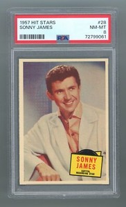 1957 Hit Stars #28 Sonny James PSA 8 NM-MT #72799061