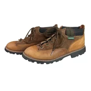 ESPRIT Vintage Brown Suede Leather Shoes Lace Up Steel Hiking Boots size 8.5 - Picture 1 of 6