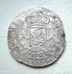 PAYS-BAS - FRISE OCCIDENTALE cavalier d'argent 1679 - Foto 1 di 2