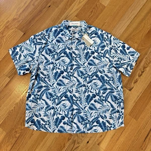 Tommy Bahama Men's Big & Tall Nova Wave Falling Fronds Camp Shirt 3XLB NWT $148 - Picture 1 of 9