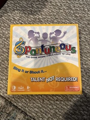 Novo na caixa Spontuneous - The Song Game: Sing It or Shout It jogo de tabuleiro NOVO EM FOLHA aberto - Imagem 1 de 4