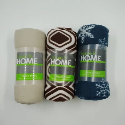 Lote 3 Funda Manta Surtida de Vellón Ultra Suave Casa a Hogar 50"x60" Regalo Foto 1 de 2