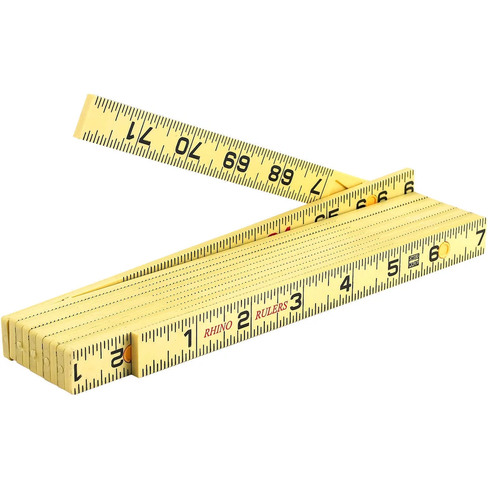 6’ Carpenter’s Ruler, Rhino Rulers Fiberglass Folding Ruler - Image 1 of 1