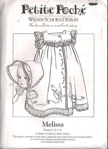 Patrones y bordados de reliquia de Melissa (pequeño bolsillo) talla 1-2-3-4 -- sin cortar - Imagen 1 de 2