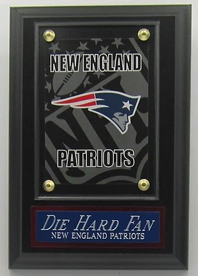 DIE HARD FAN NUEVA INGLATERRA PATRIOTAS LOGOTIPO TARJETA PLACA PARA TU HOMBRE CUEVA DECORACIÓN DE PARED Foto 1 de 3