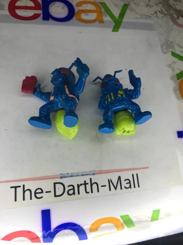 2 Vintage Hasbro blue Army Ants With One Accessory Has Damage Cover