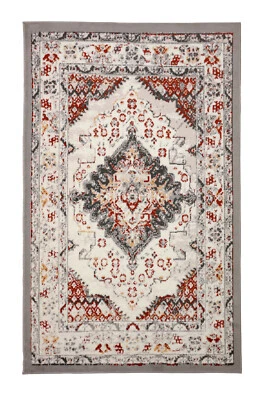 Distressed - 5'x 8', Light Grey, Moroccan Oriental Area Rug - 508 - Image 1 of 4
