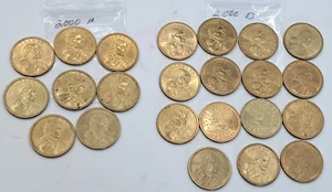 LOT of TWENTY-THREE (23) SACAGAWEA DOLLAR COINS - 2000 P & D - Picture 1 of 11