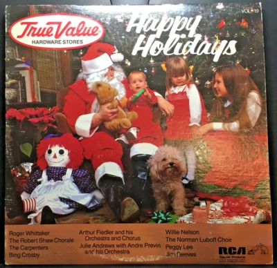 True Value Hardware Stores Happy Holidays RCA LP Carpenters Willie Nelson ! - Image 1 of 4