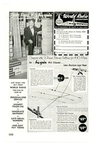 QST Ham Radio Mag. Ad "the hy-gain Mini-Tribander" from World Radio Labs (3/59) - Picture 1 of 1
