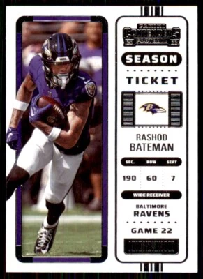 2022 Panini Contenders Rashod Bateman Football Cards #6 - Image 1 of 2
