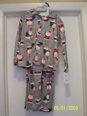 Pijama de Natal Papai Noel pinguim 5T novo - Imagem 1 de 2