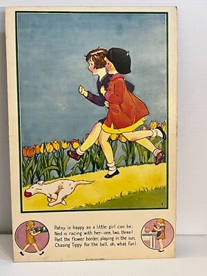 Póster vintage del Consejo Nacional de Productos Lácteos de 1930 11"x 17" Children Patsy Rhyme Foto 1 de 4