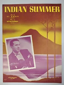 Indian Summer 1939 de Victor Herbert partituras Barry Winton Witmark Volcano 8A - Imagen 1 de 1